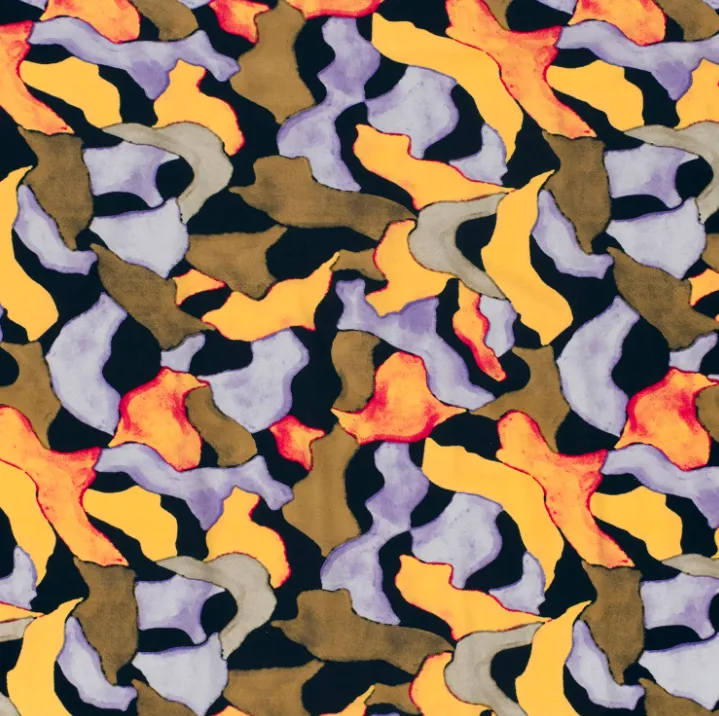 Viscose tricot abstract kleurenpatroon - My Image